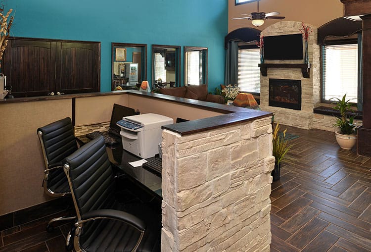 lobby at a boarders inn and suites